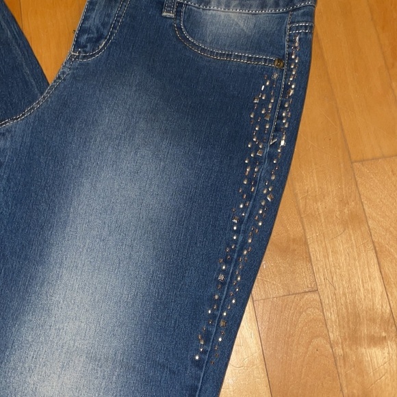 Womens Lei Emma Jeggings Blue With Rhinestones Size 11 - Picture 6 of 14